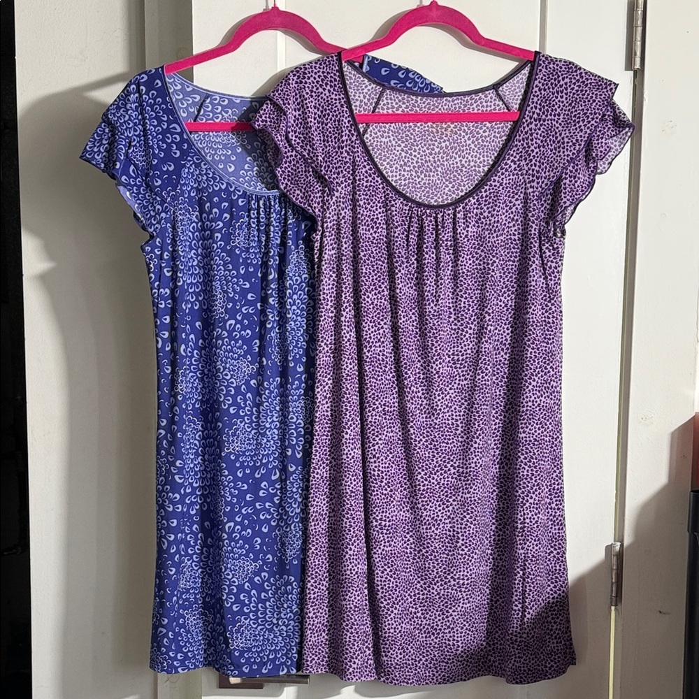 Lot of 2: Alfani Essentials x Macy’s flutter-sleeve sleepwear/housedress